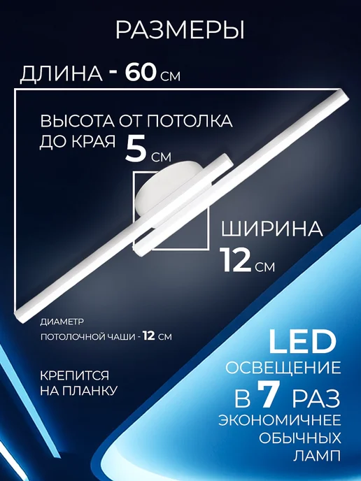 LUXIS Люстра потолочная светодиодная, белый, фото 2