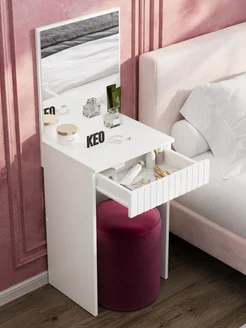 Туалетный столик с зеркалом и ящиком для косметики Кео 453221613 купить за 2 748 ₽ в интернет‑магазине Wildberries