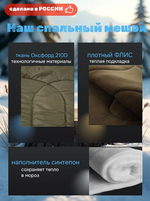 Борей Спальник туристический для похода отдыха до -15С хаки, серый, фото 4