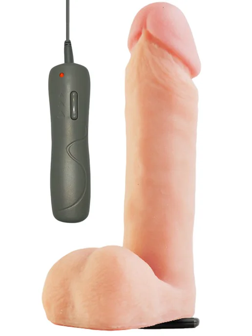 ToyForFun Фаллоимитатор с вибрацией на страпон 20,5см, бежевый, в упаковке 400 г