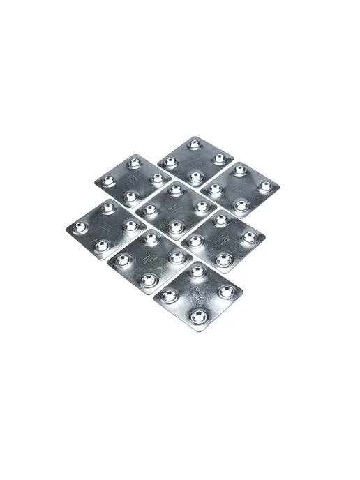 Hoz Top Пластина крепежная 40*40*1,2 мм. цинк 8 шт, 40x40x1.2 мм, 8 шт, фото 3