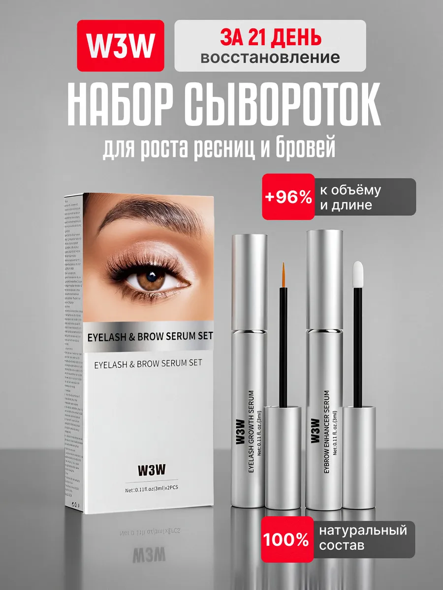 Сыворотка для роста ресниц и бровей восстановление