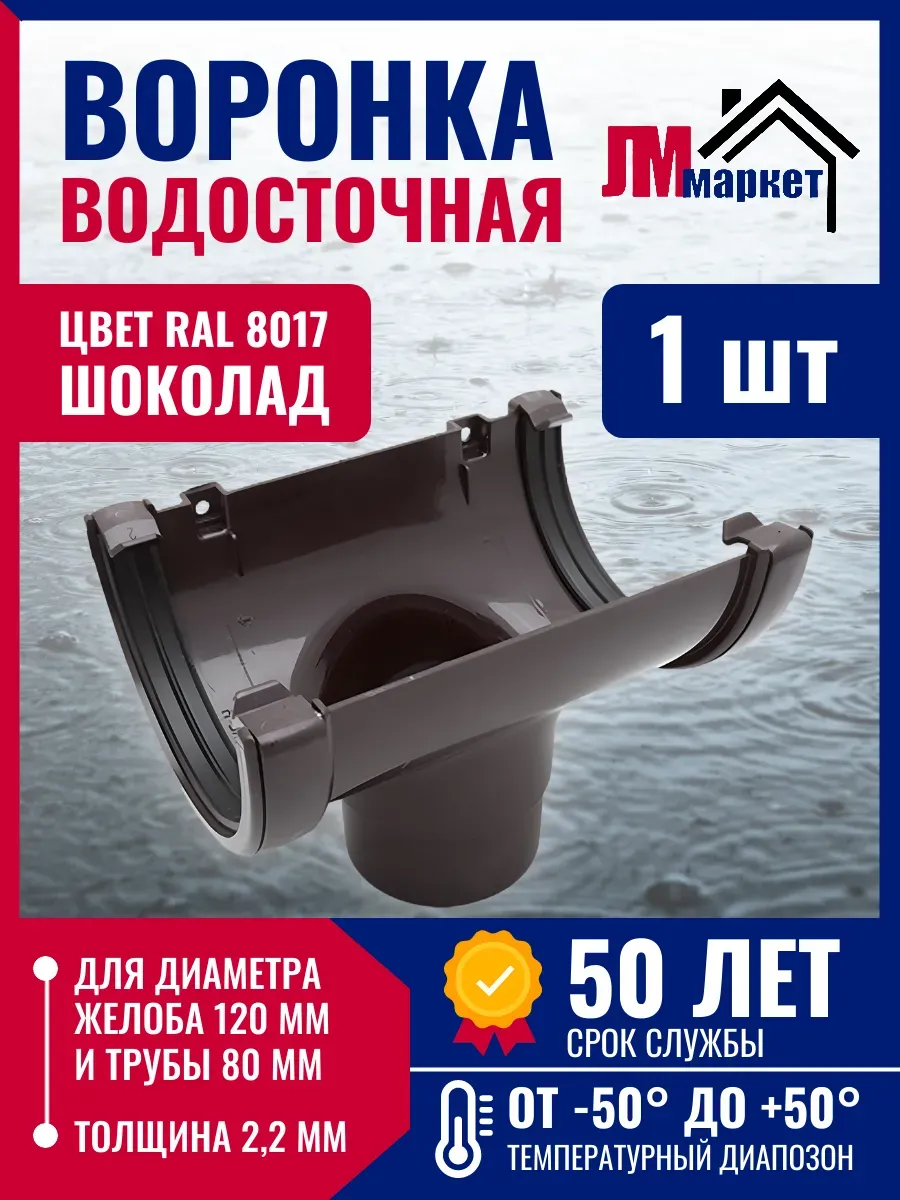 Воронка для водосточной трубы, 1 шт