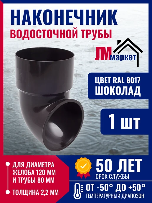 FINEBER Наконечник водосточной трубы, 1шт, 1 шт