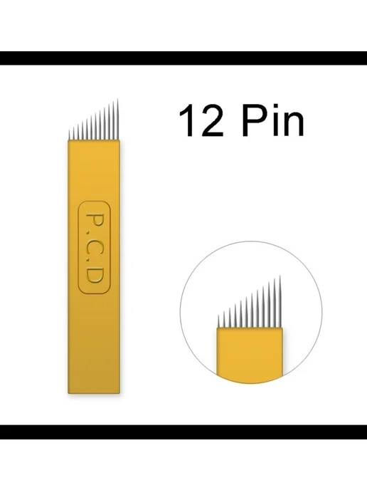 Нет бренда Игла скошенная PCD для микроблейдинга 12Pin, вариант, фото 2