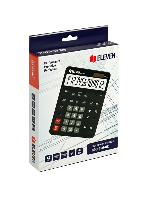 Калькулятор ELEVEN CDC-120-BK 12 разряд, черный, черный, фото 3