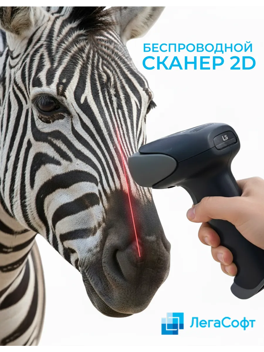 Сканер штрихкодов беспроводной 2D для ПВЗ (с Bluetooth)