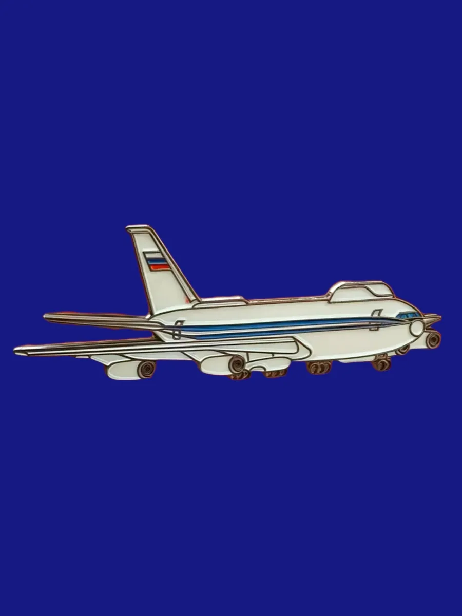 Значок "Самолёт Ил-80", металл, 5*1.9 см