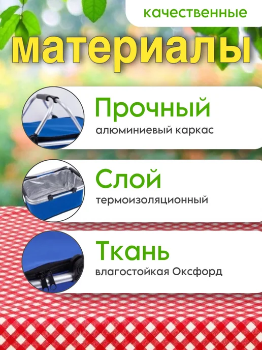 Термосумка холодильник для пикника, черный, фото 3