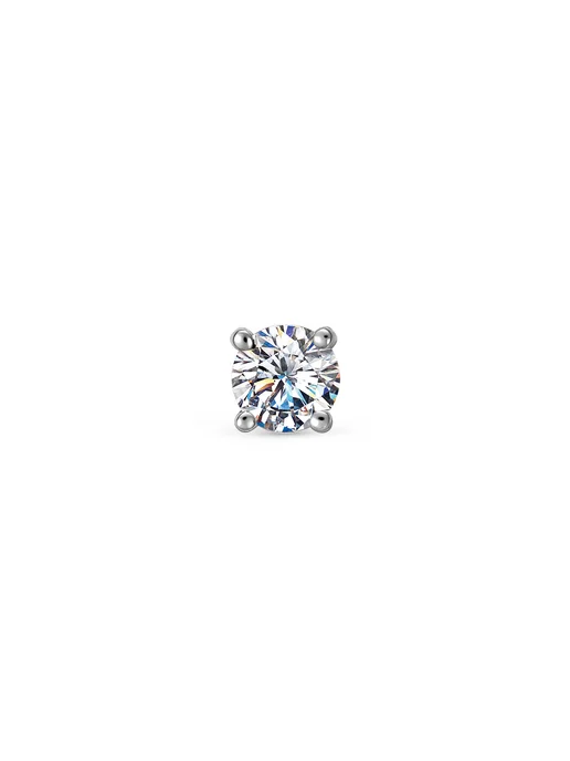 Vesna jewelry Лабрет в ухо классика золото 585 фианит, золотой, фото 4