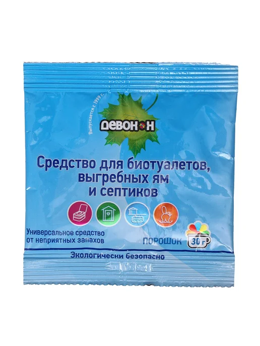 Девон Порошок для септиков и биотуалетов 60 г, 2 шт, 30 г