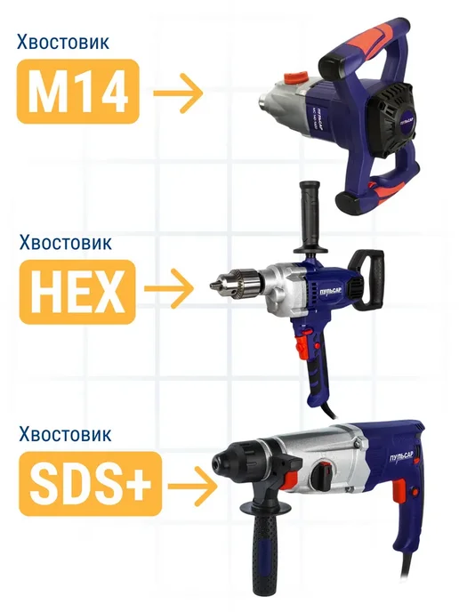 Практика Насадка для перемешивания М14 140 х 600, SDS-plus 140 х 600, фото 4
