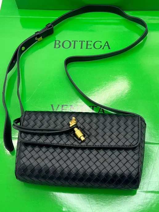 Bottega Сумка маленькая клатч через плечо, черный, фото 3