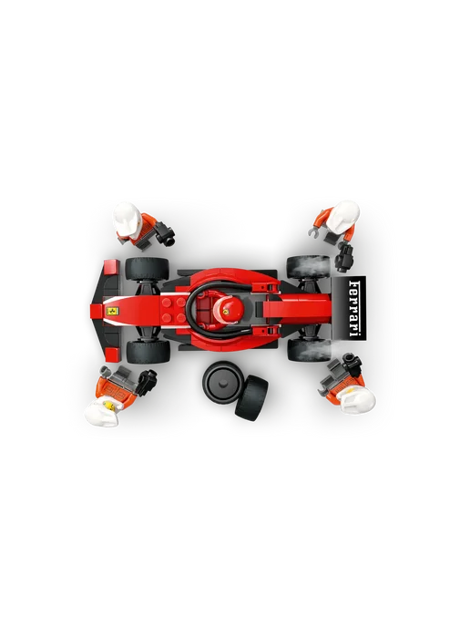 LEGO City Пит-стоп и механики с болидом Ferrari F1 60443, красный, фото 3