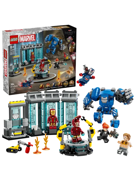 LEGO Marvel Зал доспехов Железного Человека 76315, синий