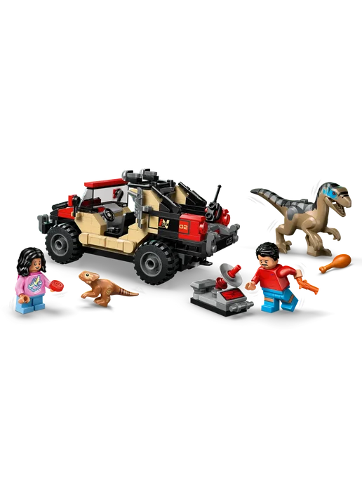 LEGO Jurassic World Побег от Раптора на внедорожнике 76972, зеленый, фото 3