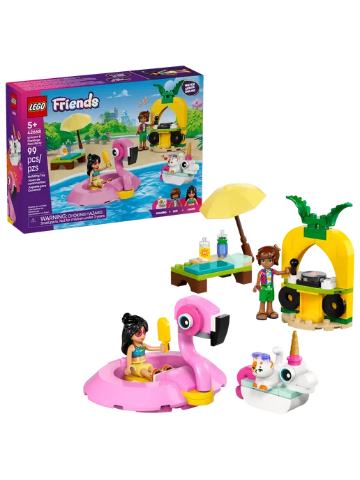LEGO Конструктор Friends 42658 Вечеринка у бассейна с Единорогом, розовый