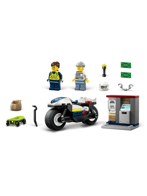 LEGO City Погоня на полицейском мотоцикле 60455, белый, фото 3