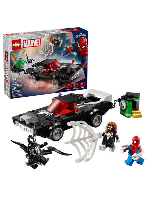 LEGO Конструктор Marvel 76309 Человек-паук против маслкара Венома, черный