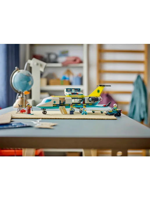 LEGO City Медицинский самолёт скорой помощи 60465, белый, фото 6