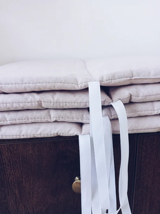 BABYTEX5 Бортик в кроватку для новорожденных 240*30 см - серо-розовый, 240x30 см, фото 2