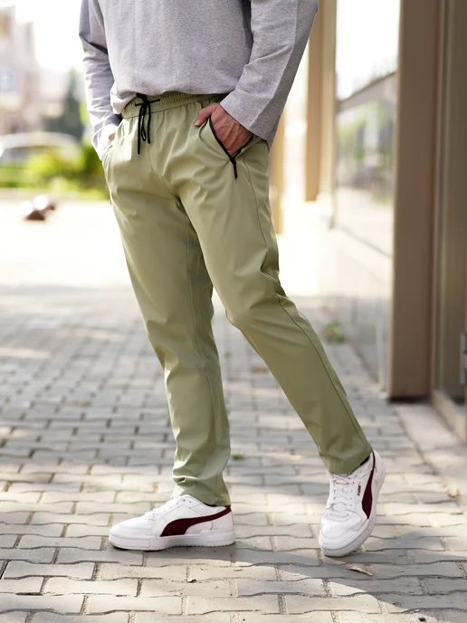 HUMBER Спортивные штаны прямые на резинке, зеленый, фото 6