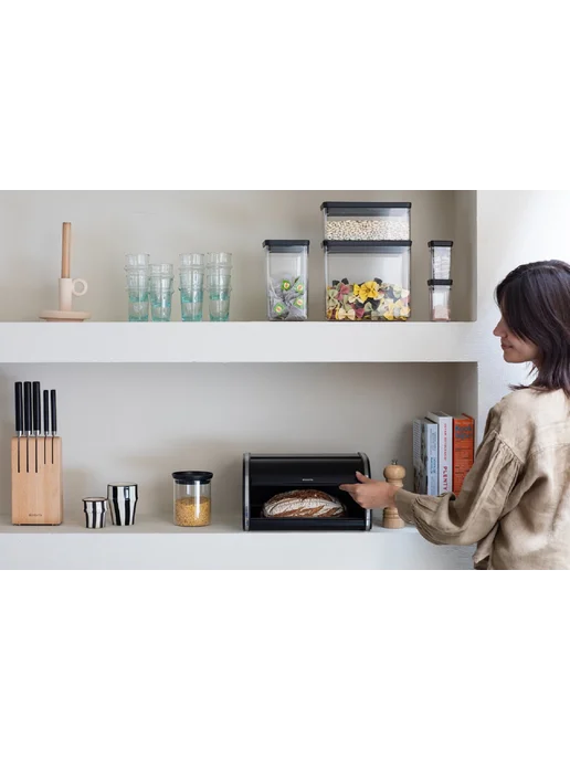 Brabantia Хлебница RollTop черная 236686, черный, фото 7