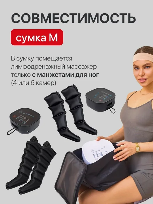 Senne Сумка для лимфодренажного массажера размер М, черный, фото 3