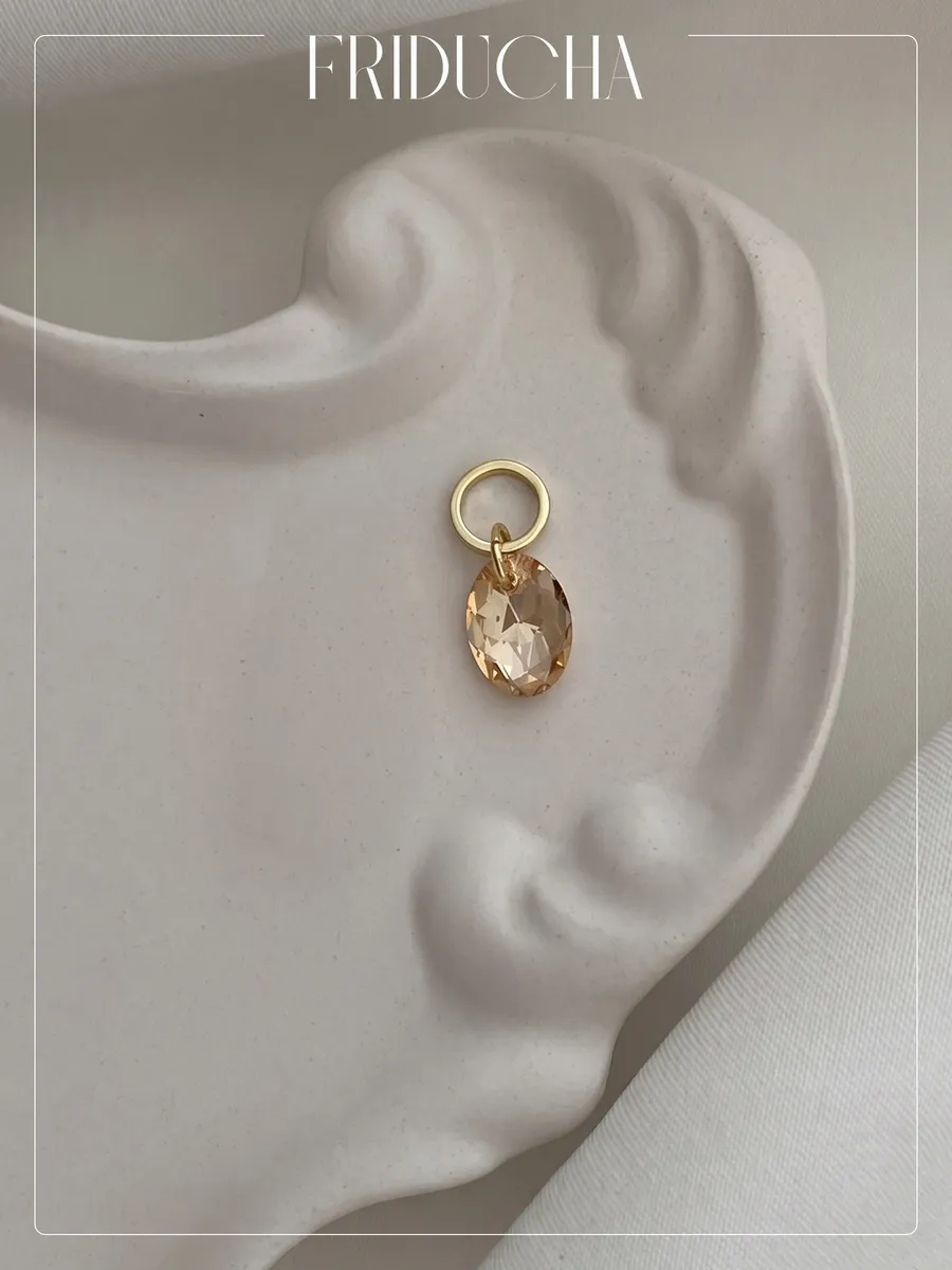 Подвеска Onda Âmbar, Swarovski и жемчуг, позолота