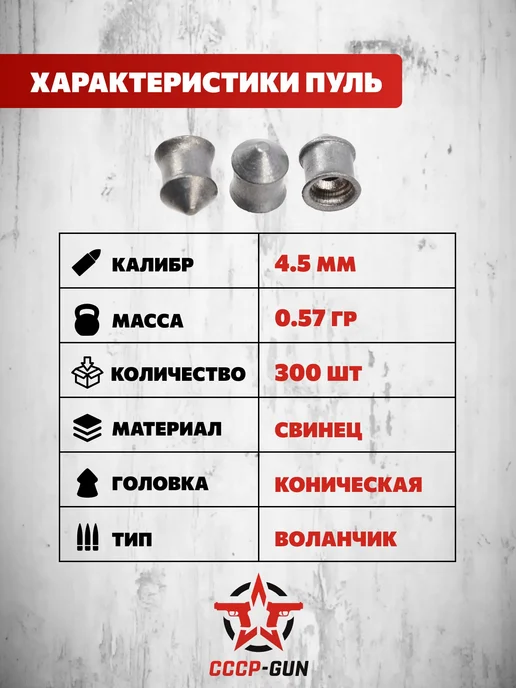 Люман Пули пневматические Pointed Pellets (300 шт, 0.57 г), 300 шт, 0,57 г, фото 3