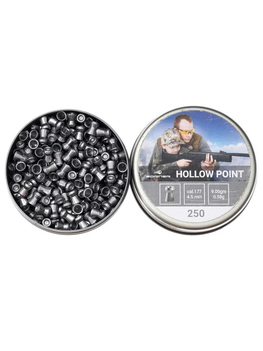 Borner Air Pistols Пули пневматические Borner Hollow Point 4.5 мм (250 шт, 0.58, 250 шт, фото 4