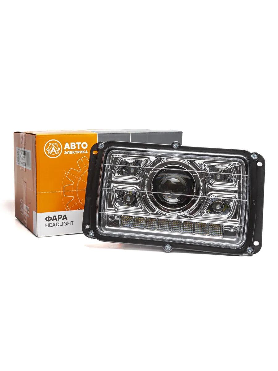 Фара LED, 24В, левая, правая, с ДХО, 13LED для КамАЗ, МАЗ