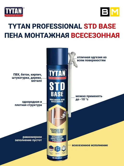 Tytan professional Пена монтажная бытовая 750 мл. 1шт, 750 мл, 3 шт, фото 2