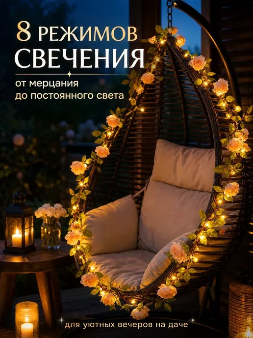 Садовникъ Гирлянда уличная интерьерная на солнечной батарее 3 метра, 3 м, фото 6