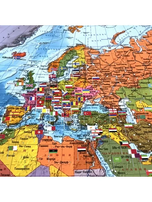 Brauberg Карта России политическая интерактивная 101х70 см в тубусе, вариант, фото 5