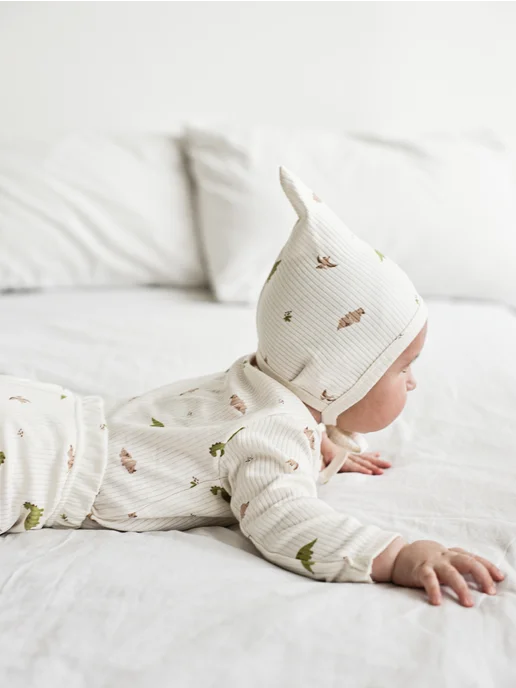 Bah Kids Чепчик для новорожденных набор, белый, фото 2