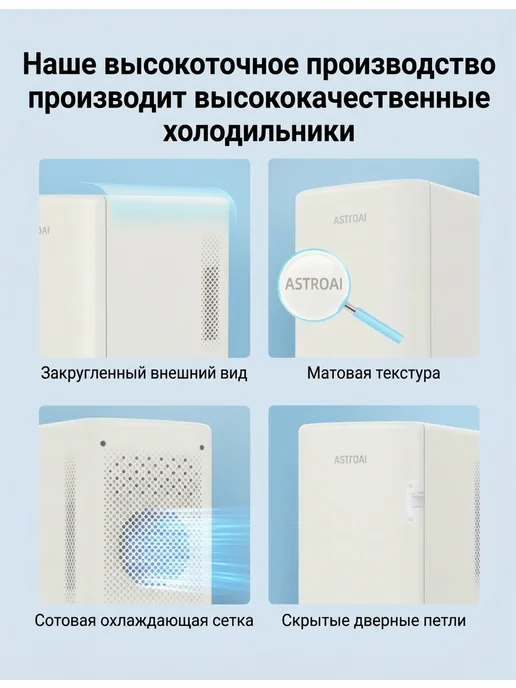 AstroAI Мини-холодильники для продуктов и напитков в авто 6 литров, белый, фото 6