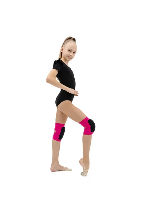 Grace Dance Наколенники для гимнастики и танцев, фуксия,чёрный, черный, фото 3