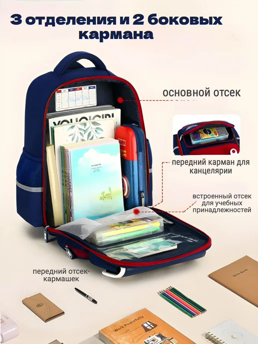 рюкзак школьный ортопедический для девочки, фиолетовый, фото 8
