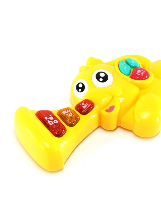 Play Smart Пианино детское Слоник свет звук, желтый, фото 3