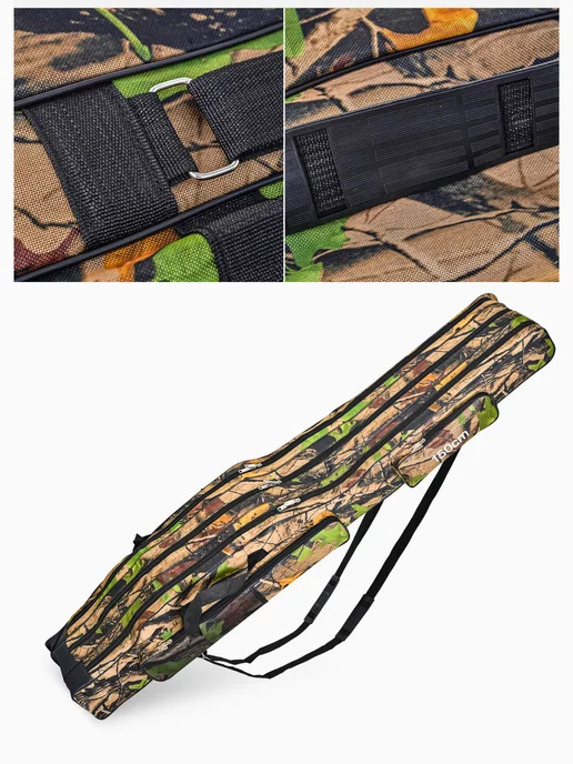 FISHER PRO Чехол для удочек 120 см 3 отделения, зеленый, фото 5