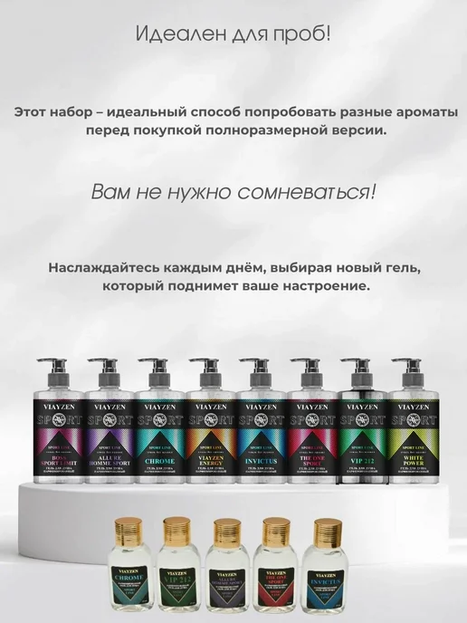 VIAYZEN Гель для душа мужской ENERGY 460мл, 460 мл, фото 5