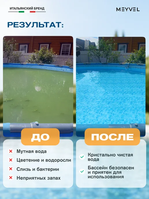 Meyvel Альгицид для бассейна от водорослей и цветения 1л, 5 л, фото 2