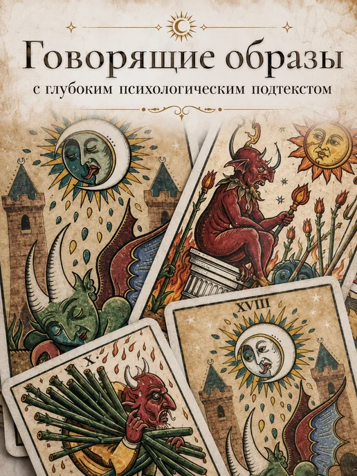 Аввалон-Ло Скарабео Триумфы луны карты таро для начинающих колода с инструкцией, вариант, фото 2