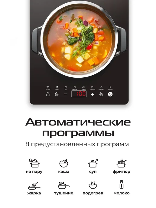 red solution Индукционная плита настольная IC031, красный, фото 4