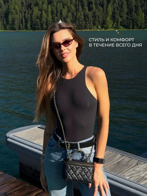 MOIS Боди майка sculpt skims, черный, фото 3