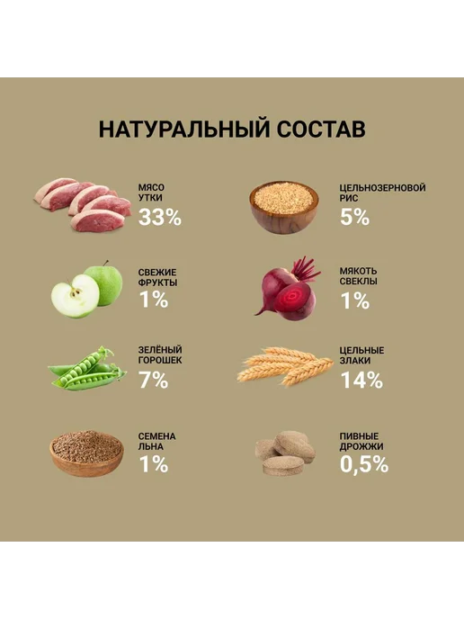Сухой корм Ownat для собак, утка, 12 кг, фото 6