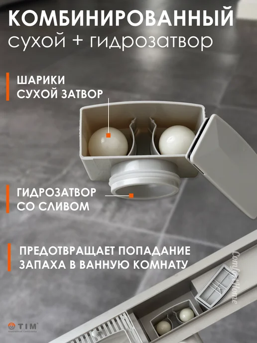 TIM Трап -лоток для душа 70х350мм, 70x350 мм, фото 3
