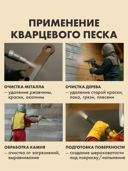 Песок для пескоструя кварцевый 0,5-0,8 мм, 10 кг, 15 кг, фото 2