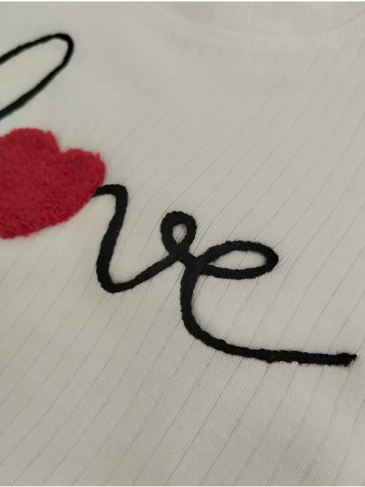 Nikuby Костюм для девочки с рюшами красный "love", красный, фото 2